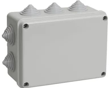 фото Коробка распаячная ОП 150х110х70 IP44 KM41241 (10 каб.ввод.) ИЭК UKO10-150-110-070-K41-44