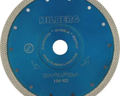 фото Диск алмазный &quot;TRIO DIAMOND&quot; (турбо) HILBERG Ультратонкий 200х1,7х25,4/22,2