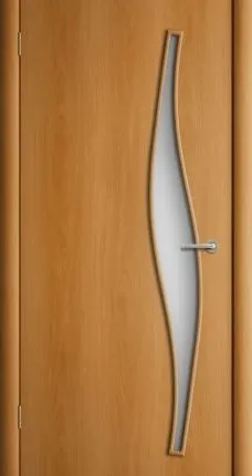 Фото №0 Полотно дверное остекленное ПО Волна 800 миланский орех (ПО-О15)