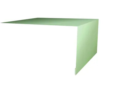 фото Планка околооконная простая 250х50 0,45 PE с пленкой RAL 6019 бело-зеленый