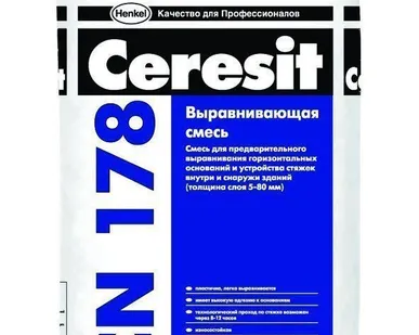 фото ЦЕРЕЗИТ CN 178. Выравнивающая смесь для пола от 5 до 80 мм (25 кг)