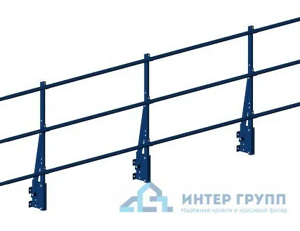 Фото №0 Ограждение парапетное ELITE H-900/3,0м (3трубы) ГОСТ Р 53254-2009 V1, V2