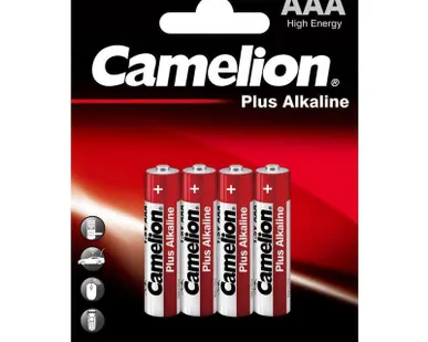 фото Батарейка алкалиновая AAA/LR03, Plus Alkaline 1.5В, 4шт Camelion 12553