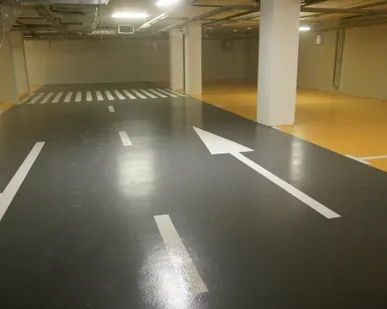 фото Полы для автомобильных паркингов, автомастерских, автомоек