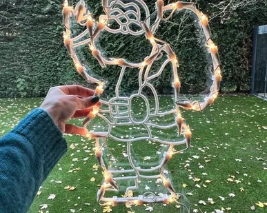 фото Декор на окно электрический Santa Klaus 43 см