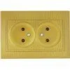 фото Розетка 2-м СП Мира б/з керам. ольха