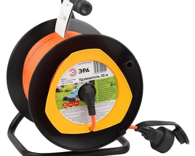 фото Удлинитель силовой RPx-1e-3x1.5-30m на пластик. катушке с/з 30м 1гнездо ПВС 3х1.5 Эра Б0046838