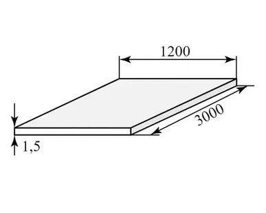 фото Алюминиевый рифл. лист КВИНТЕТ - 1,5 мм (кг)