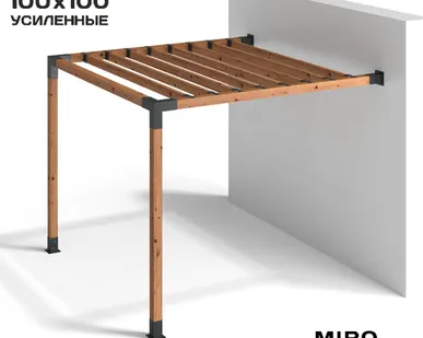 фото Коннекторы для беседки из бруса 100х100 TERRACE+ графит