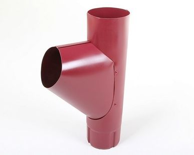 фото RoofSystems тройник трубы водосточной RAL 9010 белый