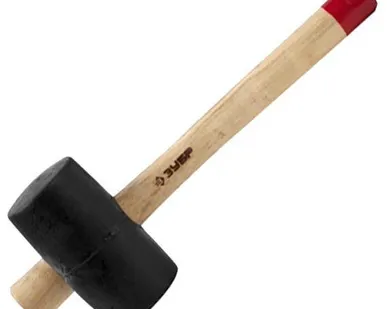 фото Киянка ЗУБР "МАСТЕР" резиновая с деревянной ручкой, 0,45кг, 65мм