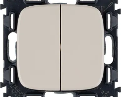 фото Выключатель 2-кл. СП Valena Allure 10А IP20 250В с лиц. панелью безвинт. зажимы механизм сл. кость Leg 752805