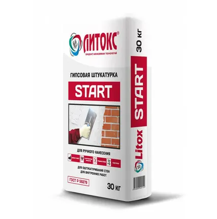 Фото №0 Штукатурка гипсовая Литокс Старт (30кг) 50