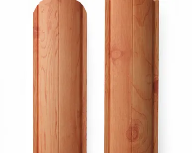 фото Евроштакетник металлический под дерево ЗОЛОТОЙ ОРЕХ 3D Rondo 129