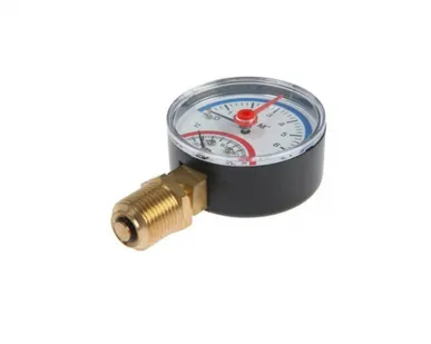 фото Термоманометр радиальный 6 бар TIM 1/2" н.р., Ø корпуса=63 мм, t=0...120°С