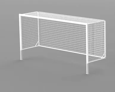фото Ворота футбольные 5х2х1,5 м, алюминиевый профиль овальный 100х120 мм, со стаканами
