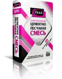 фото Цементно-Песчаная смесь «РЕАЛ» М100 25 кг