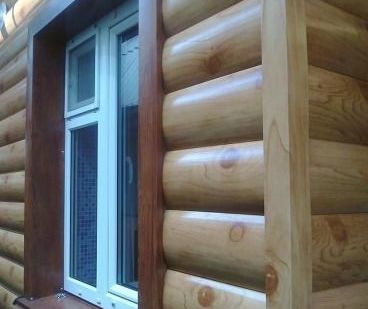 фото Металлосайдинг имитация бревна