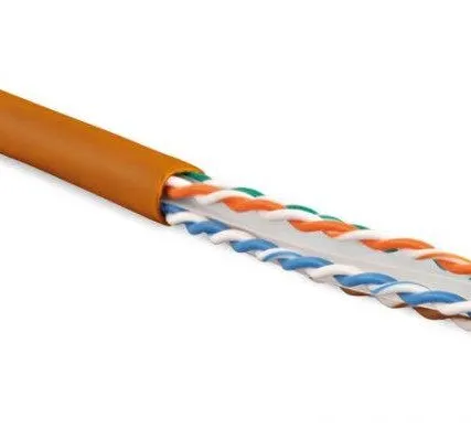 Фото №0 Кабель витая пара U/UTP кат.6 4х2х23AWG solid LSZH нг(А)-HF UUTP4-C6-S23-IN-LSZH-OR-305 оранж. (м) Hyperline 47461