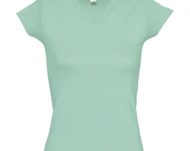 фото Футболка женская c V-образным вырезом MOON 150, зеленая мята