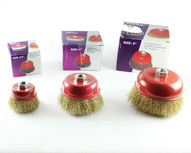 фото Щетка для УШМ (чашка) 75мм/М14 латунь №3 "LIT"