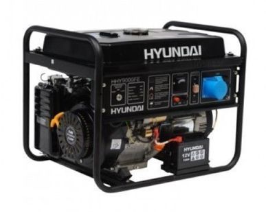 фото Бензиновый генератор Hyundai HHY 9000FE + колеса