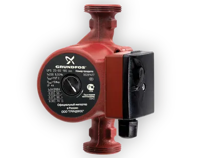 фото Насос циркуляционный Grundfos UPS 25-60 с гайками