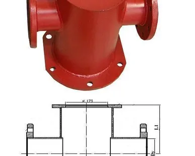 фото Подставка пожарная ППДФ ду100 (ППФ) фланцевая
