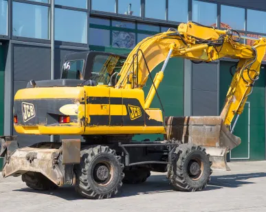 фото Аренда колёсного экскаватора JCB JS 130W