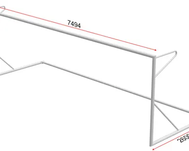фото Футбольные ворота 7,32х2,44 м, тип 3, с раскосом