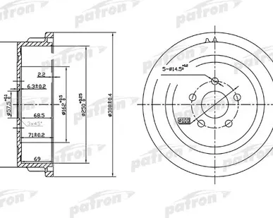 фото PDR1479 Барабан тормозной