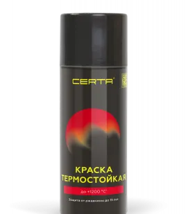 фото Эмаль термостойкая антикоррозионная «CERTA®». Аэрозоль 0,52 л Серебристый до + 700 °С