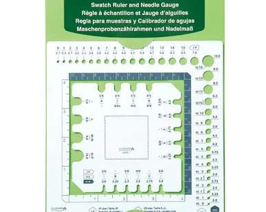 фото Clover Линейка для измерения плотности и размеров спиц и крючков
