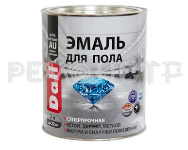 фото Эмаль алкид-урет 2 л д/пола красно-коричневый РОГНЕДА DALI (3) экк П