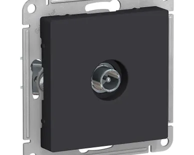 фото Механизм розетки TV проходной AtlasDesign 4DB карбон SchE ATN001092
