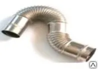 фото Одностенный дымоход патрубок S-образный 80 мм нержавейка