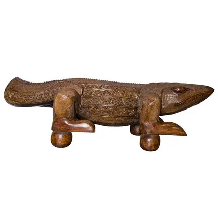 Фото №0 Антикварная скамья "Комодский Варан", тиковое дерево CC-BECO