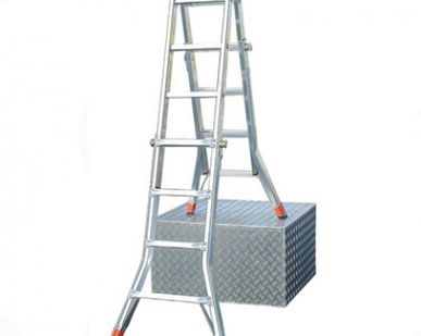 фото Шарнирная телескопическая стремянка KRAUSE TELEMATIC 4х4