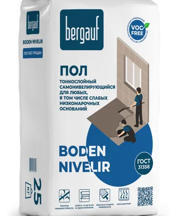 Фото №0 Пол финишный самонивелирующийся Bergauf BODEN NIVELIR, 25 кг