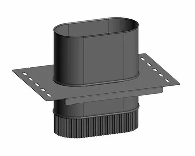 фото Площадка монтажная овал моно 100х200, СТАНДАРТ AISI 304, 0,5мм (ТиС)