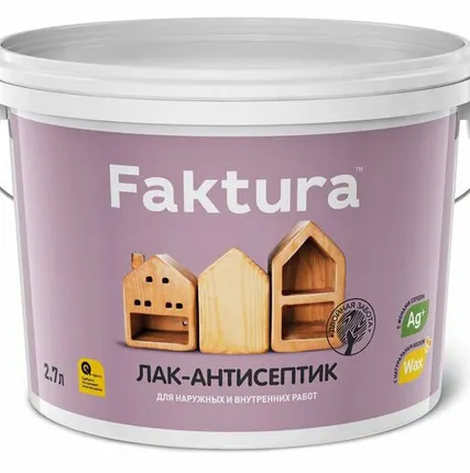 Фото №0 Дисма Лак-антисептик FAKTURA сосна, ведро 2,7 л