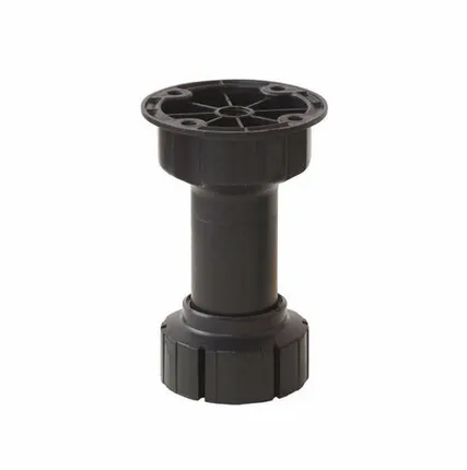 Фото №0 Цокольная ножка, H=100 мм, пластмассовая, черная