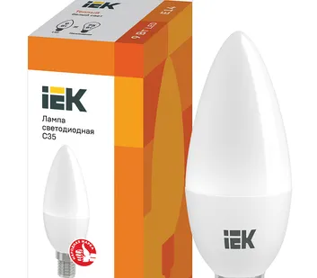 фото IEK Лампа светодиод. 9/3000/Е14/С35 свеча IEK