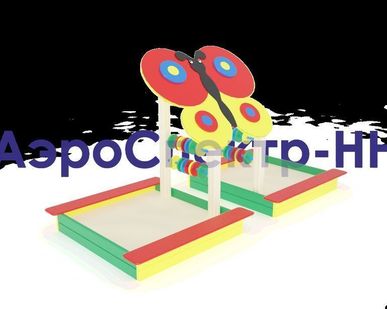 фото Песочница двойная "Бабочка" (ИО 507)