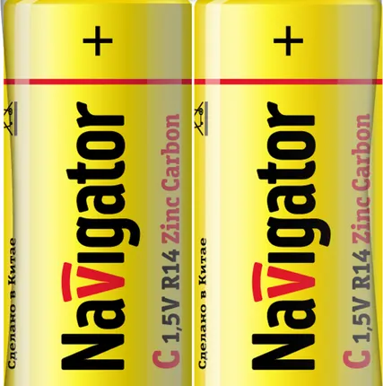 Фото №0 Элемент питания солевой 94 760 NBT-NS-R14-SH2 (шринка 2шт) Navigator 94760