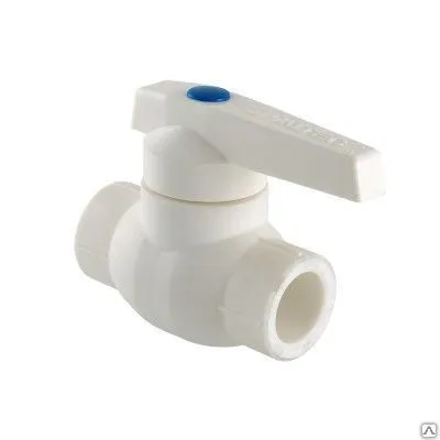 Фото №0 Кран шаровой 20белый полипропиленовый  VALTEC (VTp.743.0.020)
