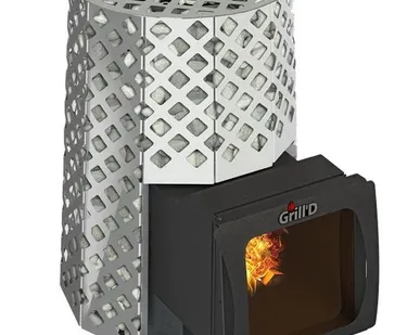 фото Печь дровяная Grill D Violet Steel Romb Long Window Max Pro
