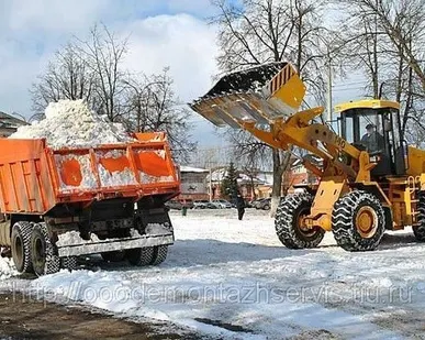 фото Вывоз снега с территории