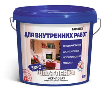 фото Шпатлевка акриловая для внутренних работ FARBITEX.