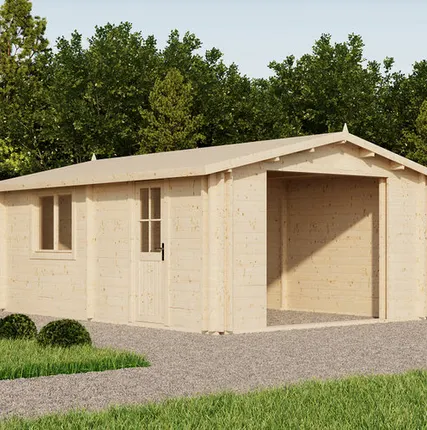 Фото №0 Гараж 20 (Комфорт) - брус 44 мм